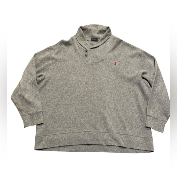 Polo Ralph Lauren Pullover Sweater Mens Size 3XB Two Button Shawl Collar - Picture 7 of 16